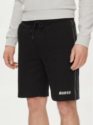 Guess Szorty materiałowe Mickey Z4RD04 KB3P2 Czarny Regular Fit. Czarne szorty Guess, m, z aplikacjami, z bawełny. Za 189.99 zł.