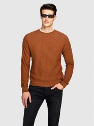 Sisley Sweter 1041T102A Brązowy Regular Fit. Brązowe swetry rozpinane Sisley, m, bez wzorów, z syntetyku, bez kołnierzyka, bez ramiączek. Za 199.99 zł.