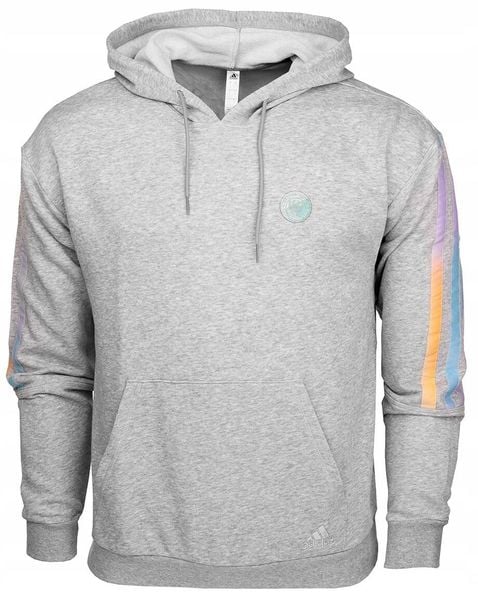 Bluza męska adidas Donovan Mitchell. Białe bluzy z kapturem Adidas, m, bez wzorów, z bawełny, z kapturem. Za 204.99 zł.