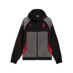 Kurtka dresowa z kapturem Milan AC x Slam Jam. Czarne kurtki Puma, s, bez wzorów, z dresówki, z kapturem. Za 710.95 zł.