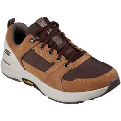 Buty męskie na co dzień Skechers Go Walk Outdoor. Brązowe trekkingi Skechers, bez wzorów, bez zapięcia. Za 350.00 zł.
