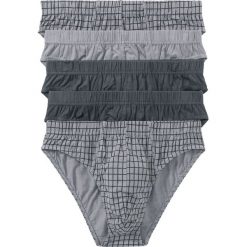 Slipy (5 par) bonprix szaro-antracytowy w kratę. Slipki marki bonprix. Za 64.95 zł.