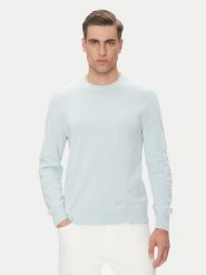 Calvin Klein Sweter LV040BM343 Niebieski Regular Fit. Niebieskie swetry rozpinane CALVIN KLEIN, l, bez wzorów, z bawełny, bez kołnierzyka, bez ramiączek. Za 439.99 zł.