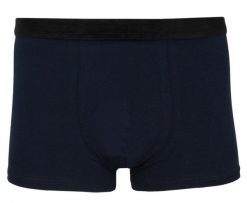 Bokserki Obcisłe, Granatowe Gładkie, Jednokolorowe, Bawełniane, Majtki z Elastanem -ALTIES. Niebieskie bokserki Alties, l, bez wzorów, z bawełny. Za 35.00 zł.