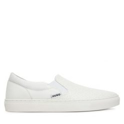 Tenisówki HUGO. Białe trampki Hugo, m, bez wzorów, bez zapięcia. Za 369.99 zł.