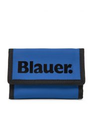 Blauer Duży Portfel Męski S5STRAP01/SPL Niebieski. Niebieskie portfele Blauer, bez wzorów, z materiału. Za 129.99 zł.
