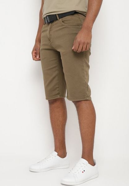 Beżowe Bawełniane Szorty z Wywiniętymi Nogawkami i Paskiem z Ekoskóry Zapinane na Suwak Wannesia. Brązowe szorty Born2be, m, bez wzorów, z bawełny, klasyczne. Za 109.99 zł.