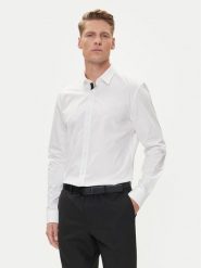 HUGO Koszula Elisha02 50544910 Biały Extra Slim Fit. Białe koszule Hugo, m, bez wzorów, z bawełny, bez kołnierzyka, bez ramiączek. Za 259.99 zł.