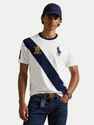 Polo Ralph Lauren T-Shirt 710981767004 Biały Regular Fit. Białe koszulki polo Polo Ralph Lauren, m, bez wzorów, z bawełny, bez kołnierzyka, bez ramiączek. Za 549.99 zł.