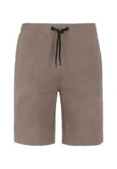 Klasyczne szorty dresowe M-MERO. Brązowe krótkie spodenki sportowe Volcano, m, bez wzorów, z bawełny. Za 99.99 zł.