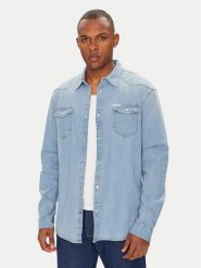 Guess Koszula jeansowa M4GH02 D3PF5 Niebieski Slim Fit. Niebieskie koszule Guess, m, z aplikacjami, z bawełny, bez kołnierzyka, bez ramiączek. Za 304.50 zł.