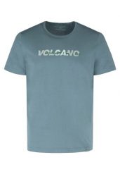 Bawełniany t-shirt T-NIGHT. Niebieskie t-shirty Volcano, l, bez wzorów, z bawełny, bez kołnierzyka, bez ramiączek. Za 59.99 zł.
