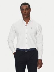 Hechter Paris Koszula 60253 151645 Biały Modern Fit. Białe koszule Hechter Paris, l, bez wzorów, z bawełny, bez kołnierzyka, bez ramiączek. Za 239.99 zł.