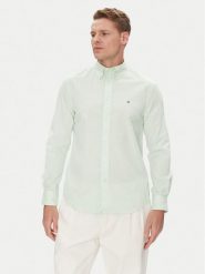 Tommy Hilfiger Koszula MW0MW37550 Zielony Regular Fit. Zielone koszule Tommy Hilfiger, m, bez wzorów, z bawełny, bez kołnierzyka, bez ramiączek. Za 279.99 zł.