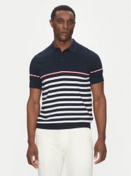 Hechter Paris Polo 65017 151801 Granatowy Regular Fit. Niebieskie koszulki polo Hechter Paris, m, bez wzorów, z bawełny, bez kołnierzyka, bez ramiączek. Za 369.99 zł.
