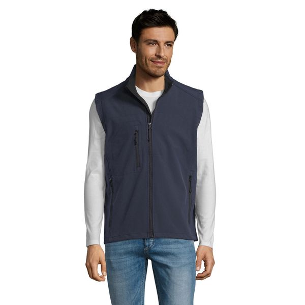Męska Kamizelka Bez Rękawów Rallye Softshell. Niebieskie kurtki softshell SOL'S, m, bez wzorów, z softshellu, bez kaptura. Za 196.99 zł.