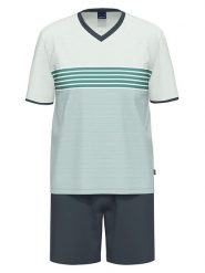 Ammann Piżama w kolorze błękitno-granatowym rozmiar: 56. Niebieskie piżamy Ammann, bez wzorów, z bawełny, bez ramiączek. Za 100.99 zł.