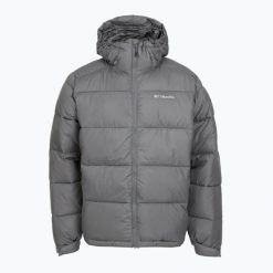 Kurtka ocieplana męska Columbia Pike Lake II Hooded. Szare kurtki Columbia, m, bez wzorów, z puchu, bez kaptura. Za 609.99 zł.