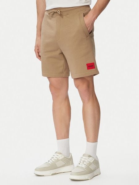 HUGO Szorty sportowe Diz222 50466196 Czarny Regular Fit. Czarne krótkie spodenki sportowe Hugo, m, bez wzorów, z bawełny. Za 349.99 zł.