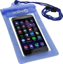 Saszetka na smartfon Activeu szczelna. Niebieskie torby na ramię ACTIVEU, bez wzorów, z materiału, bez dodatków. Za 35.00 zł.
