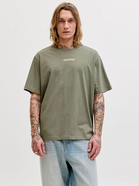 Jack & Jones Koszulka "City" w kolorze khaki rozmiar: M. Brązowe bezrękawniki Jack & Jones, m, bez wzorów, z bawełny, bez kołnierzyka, bez ramiączek. Za 66.47 zł.