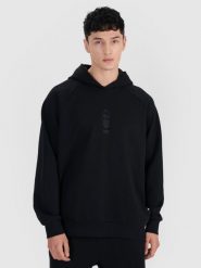 4F Bluza dresowa nierozpinana z kapturem męska - czarna XL. Czarne bluzy z kapturem 4F, m, bez wzorów, z bawełny, z kapturem. W wyprzedaży za 99.99 zł.
