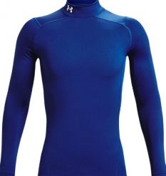Koszulka kompresyjna Under Armour ColdGear Niebieska Męska. Białe odzież kompresyjna Under Armour, m, bez wzorów, z elastanu. Za 255.60 zł.