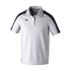 Koszulka polo Erima Evo Star wielokolorowa - lekka, raglan, 2-guziki. Białe koszulki polo Erima, bez wzorów, z materiału, bez kołnierzyka, bez ramiączek, do piłki nożnej. Za 172.50 zł.