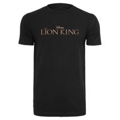 Koszulka miejski klasyczne logo króla lwa. Czarne sztyblety Urban Classics, bez wzorów, bez obcasa, bez zapięcia. Za 132.00 zł.