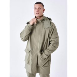 Długa kurtka puchowa z kieszeniami Project X Paris. Zielone kurtki PREMIUM PARTS, na zimę, l, bez wzorów, z materiału, bez kaptura. Za 425.95 zł.