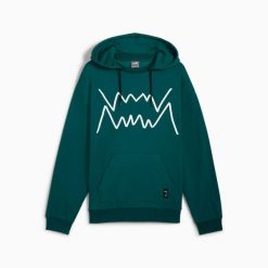 Bluza sportowa męska Puma JAWS CORE 2.0 62722005. Zielone bluzy z kapturem Puma, l, z aplikacjami, z materiału, z kapturem. Za 184.26 zł.