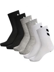 Skarpetki Hummel hmlCHEVRON 6-PACK SOCKS uniwersalne. Białe skarpetki sportowe Hummel, bez wzorów, z bawełny. Za 67.00 zł.