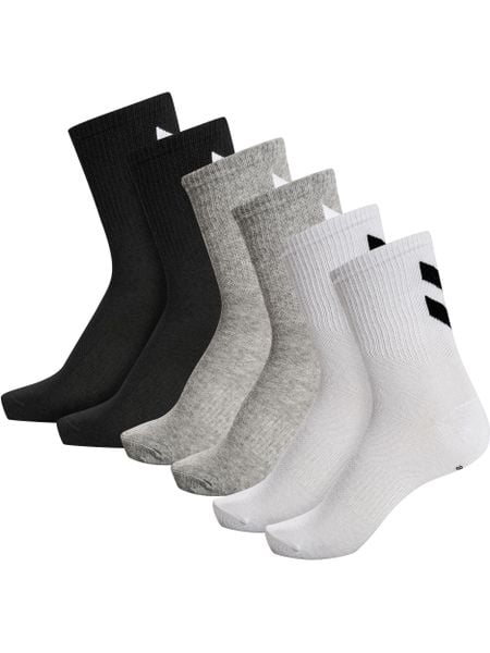 Skarpetki Hummel hmlCHEVRON 6-PACK SOCKS uniwersalne. Białe skarpetki sportowe Hummel, bez wzorów, z bawełny. Za 67.00 zł.