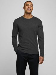 Jack&Jones Sweter Basic 12137190 Szary Regular Fit. Szare swetry rozpinane Jack&Jones, m, bez wzorów, z bawełny, bez kołnierzyka, bez ramiączek. Za 69.99 zł.