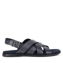 Sandały GINO ROSSI. Niebieskie sandały Gino Rossi, bez zapięcia. Za 174.99 zł.