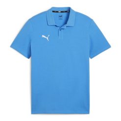 Koszulka sportowa męska Puma Team Goal Casuals. Niebieskie t-shirty sportowe Puma, bez wzorów, z bawełny, bez ramiączek, do piłki nożnej. Za 89.09 zł.