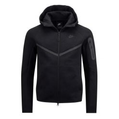 Bluza z Kapturem I Suwakiem Na Całej Długości Tech Fleece Rozmiar XL Czarny - H…. Czarne bluzy z kapturem Nike, xl, bez wzorów, z bawełny, z kapturem. Za 379.00 zł.