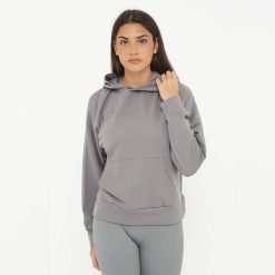 Unisex bluza z kapturem F BOXY ciemnoszara. Szare bluzy z kapturem Legea, l, bez wzorów, z bawełny, z kapturem. Za 96.00 zł.