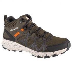 Buty trekkingowe męskie Columbia Peakfreak Ii Mid Outdry. Brązowe buty trekkingowe Columbia, bez wzorów, z materiału, bez zapięcia, trekkingowe. Za 449.99 zł.