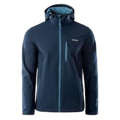 Kurtka Softshell Męska Caen. Niebieskie kurtki Hi-tec, m, bez wzorów, z softshellu, bez kaptura. Za 253.99 zł.