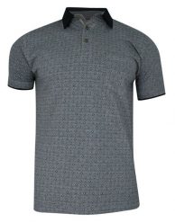 Koszulka POLO, Granatowa w Drobny Wzór Geometryczny, Męska, Krótki Rękaw, T-shirt -ELKJAER. Niebieskie bluzki z długim rękawem Elkjaer, l, bez wzorów, z bawełny, bez kołnierzyka, bez ramiączek. Za 157.00 zł.