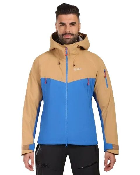 Męska kurtka hardshell Kilpi TRINITY-M niebieska. Brązowe kurtki Kilpi, l, bez wzorów, z hardshellu, z kapturem. Za 829.50 zł.