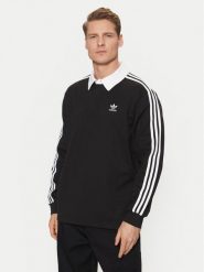 Adidas Polo adicolor Rugby IZ4806 Czarny Regular Fit. Czarne koszulki polo Adidas, l, bez wzorów, z bawełny, bez kołnierzyka, bez ramiączek. Za 149.99 zł.