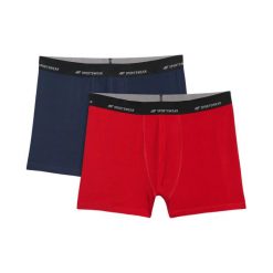 Bokserki męskie 4F 2-pak. Czerwone bokserki 4F, m, bez wzorów, z bawełny. Za 65.99 zł.