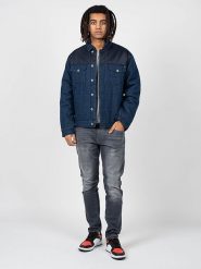 Pepe Jeans Kurtka "Barnet" | PM402629 | Barnet | Mężczyzna | Granatowy. Niebieskie kurtki Pepe Jeans, l, bez wzorów, z jeansu, bez kaptura. W wyprzedaży za 419.00 zł.