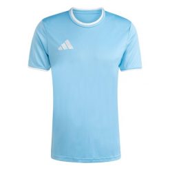 Koszulka męska adidas Entrada 26 Jersey błękitna JZ2510. Białe t-shirty sportowe Adidas, bez wzorów, z jersey, bez ramiączek, do piłki nożnej. Za 60.99 zł.