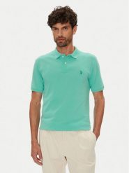 U.S. Polo Assn. Polo MUP3312 Niebieski Regular Fit. Niebieskie koszulki polo sportowe U.S. Polo Assn., m, bez wzorów, z bawełny, bez kołnierzyka, bez ramiączek. Za 229.99 zł.