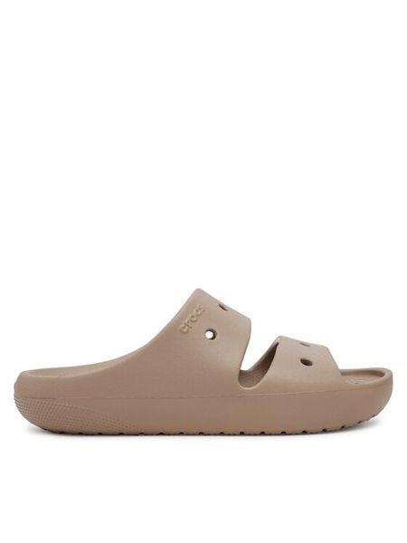Crocs Klapki Classic Sandal v2 209403 Brązowy. Brązowe klapki Crocs, z tworzywa sztucznego. Za 143.65 zł.
