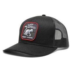 Czapka Trucker - 6 Paneli / Jeden Rozmiar (Czarny/Czarny). Szare czapki z daszkiem SURF MONKEY, z aplikacjami, z bawełny. Za 159.95 zł.