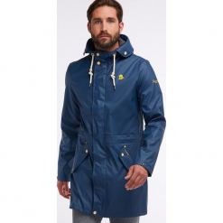 Parka przeciwdeszczowa w kolorze granatowym. Niebieskie kurtki przeciwdeszczowe marki Schmuddelwedda, bez wzorów. W wyprzedaży za 343.95 zł.
